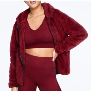 VS PINK Ruby TEDDY FULL-ZIP Jacket NWT SZ XL